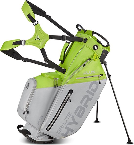 Big Max Dri Lite Hybrid Plus - Waterwerende Golftas - Standbag - Limoen Grijs van Big Max