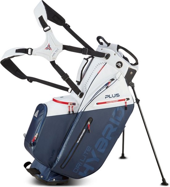 Big Max Dri Lite Hybrid Plus - Waterwerende Golftas - Standbag - Wit van Merkloos