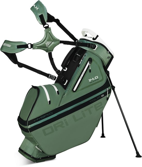 Big Max Dri Lite Hybrid Tour 2 - Waterwerende Golftas - Standbag - Olijf Groen van Big Max