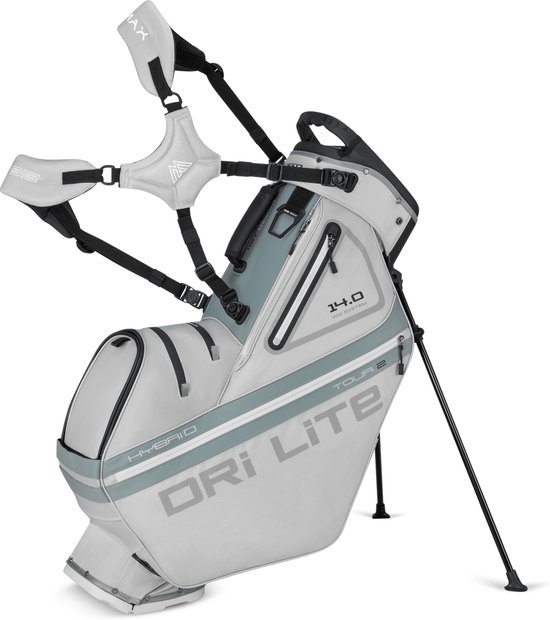 Big Max Dri Lite Hybrid Tour 2 - Waterwerende Golftas - Standbag - Zilver van Merkloos