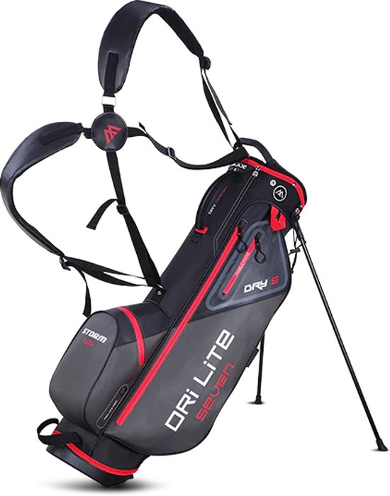 Big Max Dri Lite Seven - Waterdichte Golftas - Standbag - Zwart Rood van Big Max