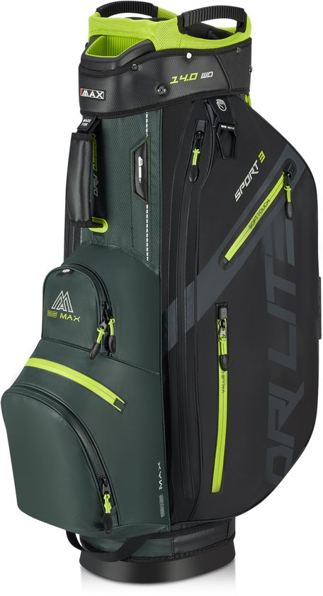 Big Max Dri Lite Sport 3 - Waterwerende Golftas - Cartbag - Groen Zwart van Merkloos