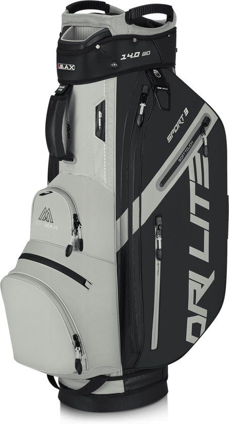 Big Max Dri Lite Sport 3 - Waterwerende Golftas - Cartbag - Zwart Taupe van Merkloos