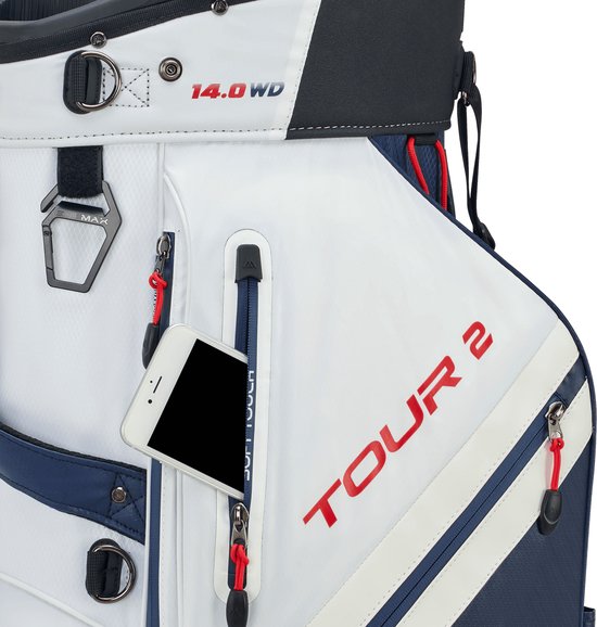 BIG MAX Dri Lite Tour 2 Golftas - 10 Inch Top - 14-Way Divider - XL Puttervak - Waterafstotend van Merkloos
