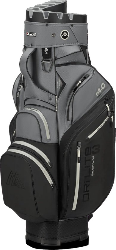 Big Max Drilite Silencio 3 - Stille Golftas - Cartbag - Waterafstotend - 14 dividers - Zwart Grijs van Merkloos