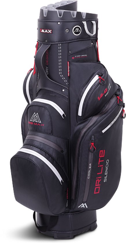 Big Max Drilite Silencio 3 - Stille Golftas - Cartbag - Waterafstotend - 14 dividers - Zwart van Merkloos