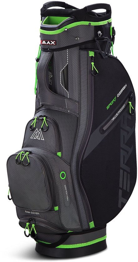 Big Max Terra Sport Golftas - Cartbag - Grijs Lime van Merkloos