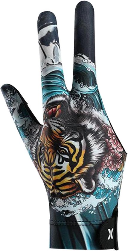 Biljart Handschoenen - Sport Accessoire - Stabiliteit Verbeteren - Versterkte Grip - Universele Pasvorm - Tijgerprint