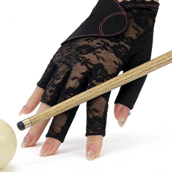 Biljarthandschoen Linkshandig - Poolhandschoen Kant - Precisie Stoten - Antislip Siliconen - One Size - Roze