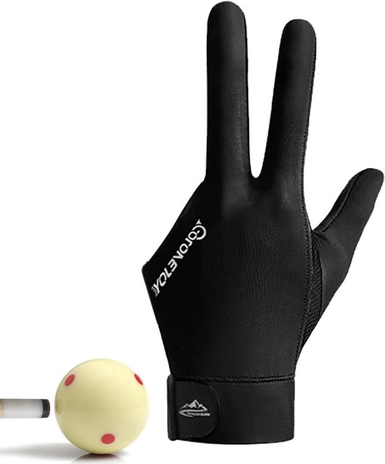 Biljarthandschoenen - Sporthandschoenen Pool - Biljartspel Verbeteren - Verde Grip Controle - 21x9cm - Zwart