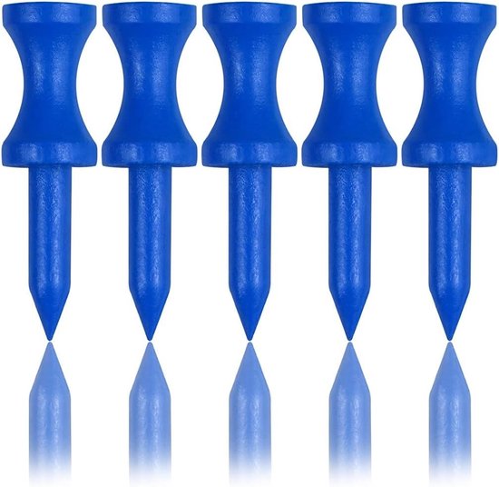 Biologische Golf Tees in Blauw 38MM - 100 Stuks Duurzame en Afbreekbare Tees voor Milieuvriendelijk Golfen