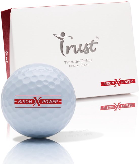 Bison V Power Golfballen - Urethane Coating - Wit - 12 Ballen