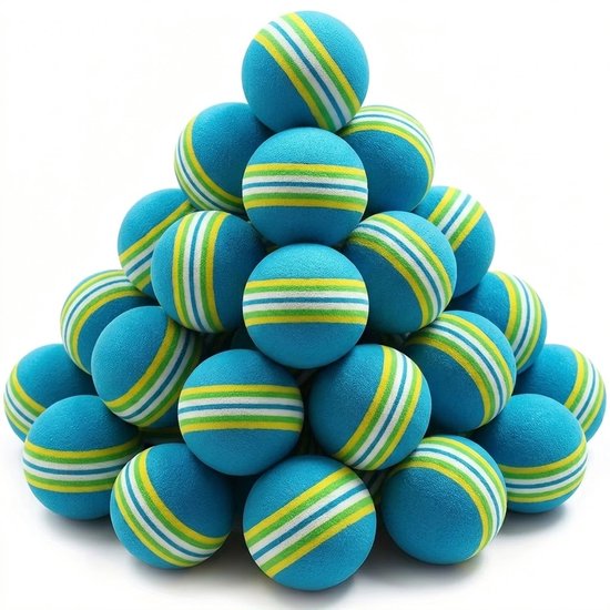 Blauwe golf oefen ballen set van 16 voor heren en dames – 42 mm schuim golfballen – zachte golf trainings ballen voor binnen en buiten – golf trainings materiaal