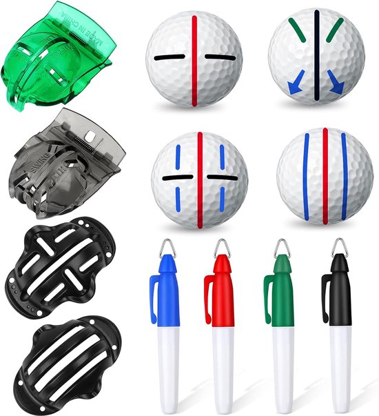 BOTC Golf Accessoires – Golfbal marker – Stift - Markeren - Zwart van Merkloos