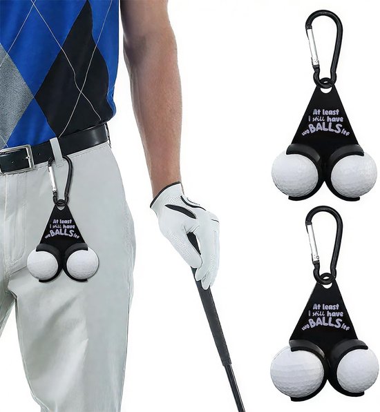 BOTC Golfbal Houder met Clip –1 Stuk- Draagbare Golf Ball Holder voor Golftas of Riem – Golf Accessoire voor Heren & Dames – Handige Golfballenhouder