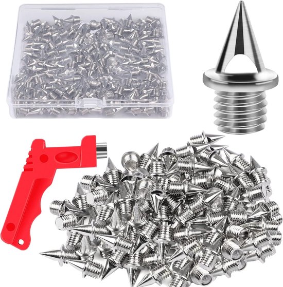 BOTC Hardloopschoenen Spikes - 120 Stuks 1/4 Inch RVS - Track Spikes met Sleutel - voor Atletiek Sprint Cross Country en Golf van Merkloos