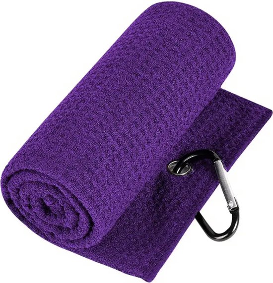 Bovista Golf Handdoek - Golfhanddoek - Golf Accessoires - Towel - Comfortabel - Paars
