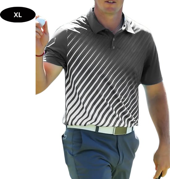 Bovista Golf Shirt Heren - T-shirt - Golfkleding - Golfen - Golf Accessoires - Polo Shirt - Donker Grijs - Maat XL van Bovista