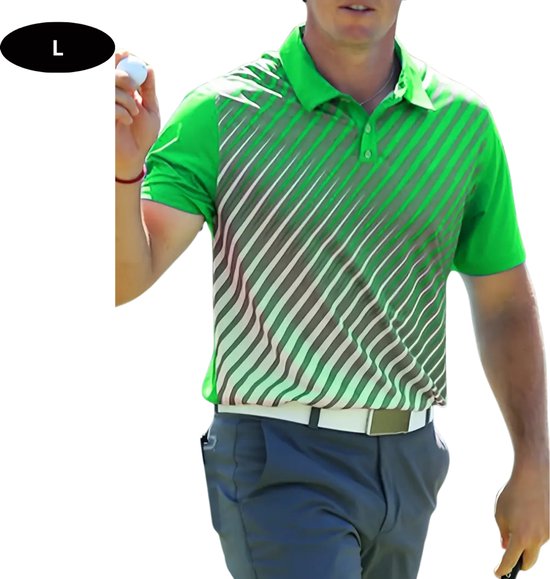 Bovista Golf Shirt Heren - T-shirt - Golfkleding - Golfen - Golf Accessoires - Polo Shirt - Groen - Maat L van Bovista