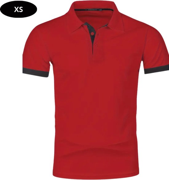 Bovista Golf Shirt Heren - T-shirt - Golfkleding - Golfen - Golf Accessoires - Polo Shirt - Rood - Maat XS