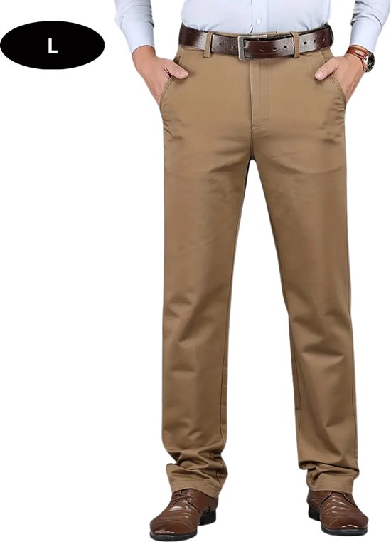 Bovista Golfbroek Heren - Golfkleding - Golfen - Golf Accessoires - Nette Pantalon - Beige L - Maat 50 van Bovista