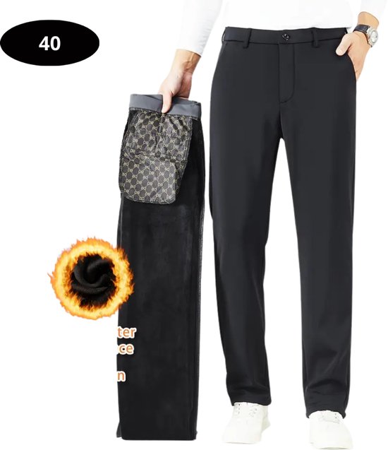 Bovista Golfbroek Heren - Golfkleding - Golfen - Golf Accessoires - Nette Pantalon - Zwart XXXL - Maat 56 van Merkloos