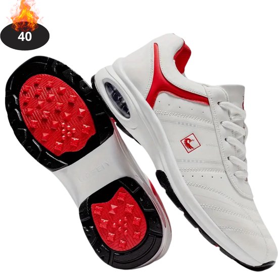 Bovista Golfschoenen Heren - Golfkleding - Golfschoenen Antislip - Golfen - Rood - 40