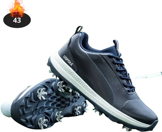 Bovista Golfschoenen Heren - Golfkleding - Golfschoenen Antislip - Waterdicht - Golfen - Met Spikes - Zwart - 43 van Bovista