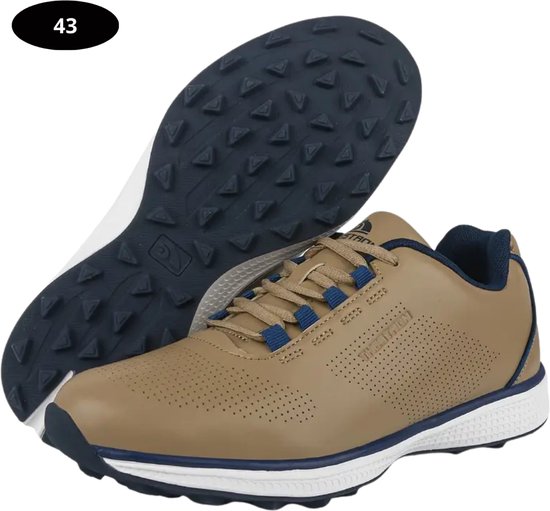 Bovista Golfschoenen Heren - Sneakers - Golfkleding - Golfschoenen Antislip - Waterdicht - Golfen - Bruin 43