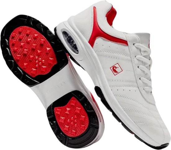 Bovista Golfschoenen Heren - Sneakers - Golfkleding - Golfschoenen Antislip - Waterdicht - Golfen - Rood 43 van Merkloos