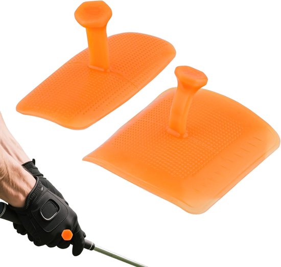 BOXOB 2Pcs Golf Training Grip Aid, Silicone T-Grip Golf Trainer Swing Training Tool Correct Posture Muscle Memory Exercise Equipment for Indoor and Outdoor Training Improved van Merkloos