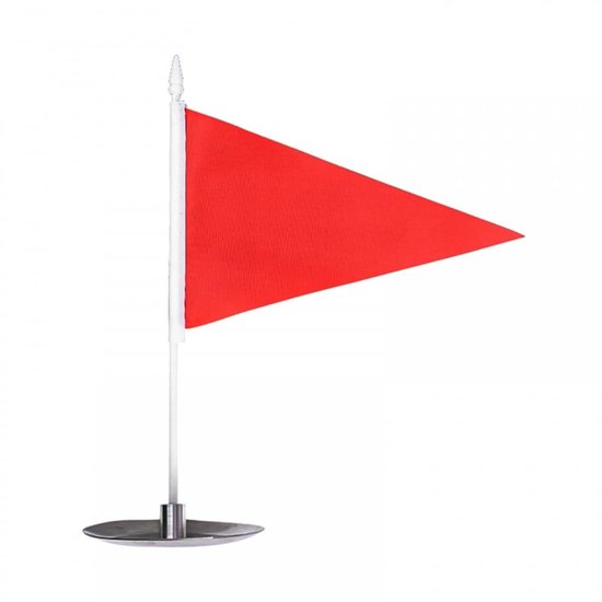 BRENZOOS- Golfvlag met geperforeerde beker - Golfaccessoires voor binnen/buiten - Roestvrij staal - 29 cm hoog - Duurzaam en slijtvast - Putting Vlag