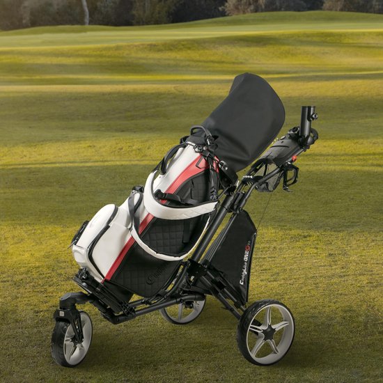 Caddytek CaddyLite One Swivel versie 8 golftrolley, 3-wielen, 360° zwenkbaar voorwiel, inklapbaar met één klik - ShopVlot