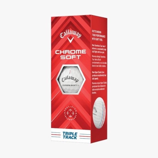 Callaway Chrome Soft 2024 Golfballen - Wit, TripleTrack, 3 stuks