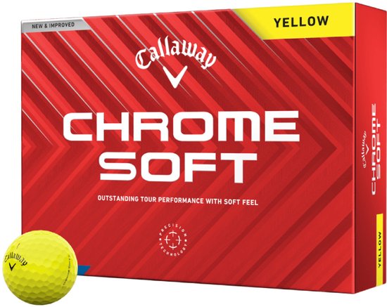 Callaway Chrome Soft Golfballen 2024 - Geel - 12 Stuks van Merkloos