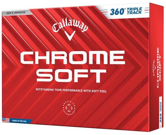 Callaway Chrome Soft Triple Track 360 Golfballen 2026 - Wit - 12 Stuks van Merkloos