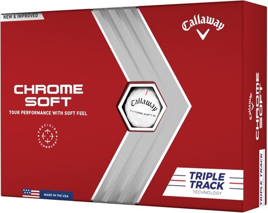 Callaway Chrome Soft Triple Track Golfballen 2022 - Wit - 12 Stuks van Callaway