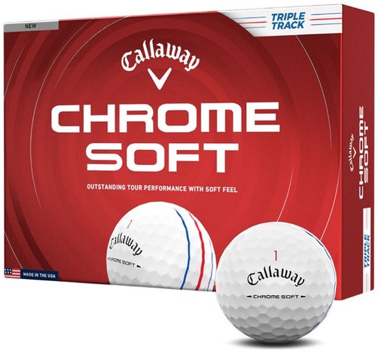 Callaway Chrome Soft Triple Track Golfballen 2026 - Wit - 12 Stuks van Merkloos
