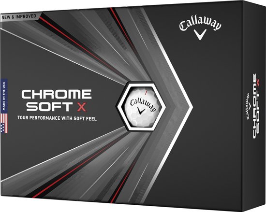 Callaway Chrome Soft-X 2020 Golfballen - Wit - 12 Stuks van Merkloos