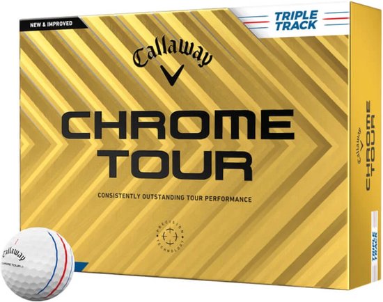Callaway Chrome Tour Trpltrk Golfballen Doos 12 Eenheden Goud van Callaway