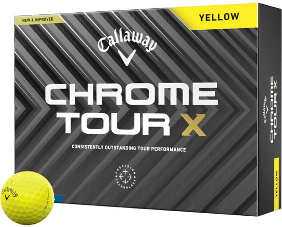 Callaway Chrome Tour X Golfballen 2024 - Geel - 12 Stuks van Merkloos