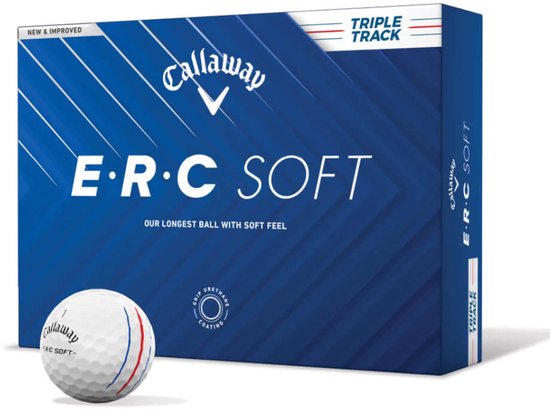 Callaway ERC Soft 2025 Triple Track Golfballen - Wit - 12 Stuks van Merkloos