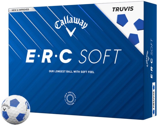 Callaway ERC Soft Truvis Golfballen 2025 - Wit Blauw - 12 Stuks van Callaway