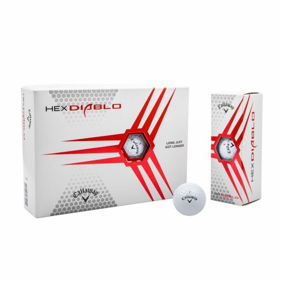 Callaway HEX Diablo Golfballen | Maximale Afstand & Ultiem Zacht Gevoel | 1 dozijn (12 golfballen) van Merkloos