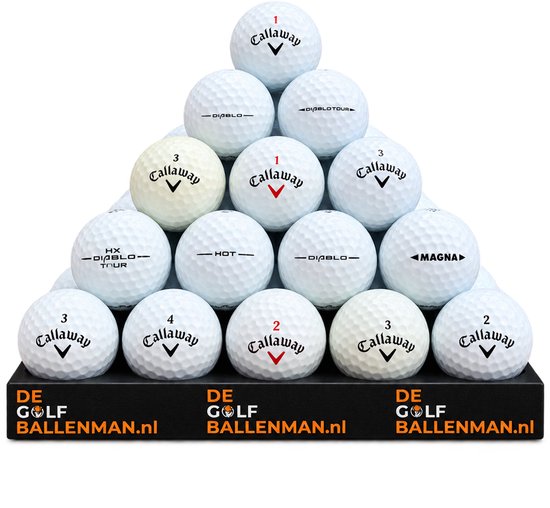 Callaway mix - Lakeballs - 25 gebruikte golfballen