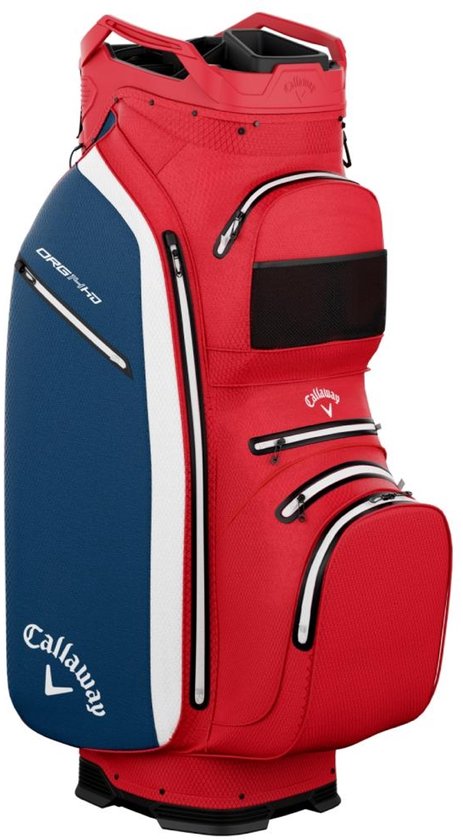 Callaway Org 14 HD Waterproof Cartbag 2026 - Rood Wit Blauw van Merkloos