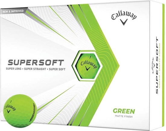 Callaway SuperSoft 2021 Golfballen - Groen - 12 Stuks van Callaway