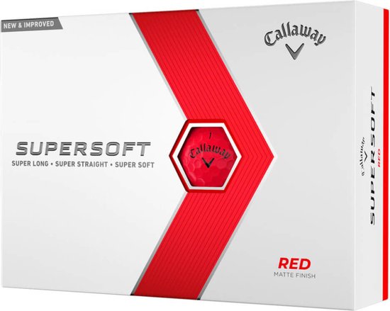 Callaway SuperSoft 2023 Golfballen - Rood - 12 Stuks van Callaway