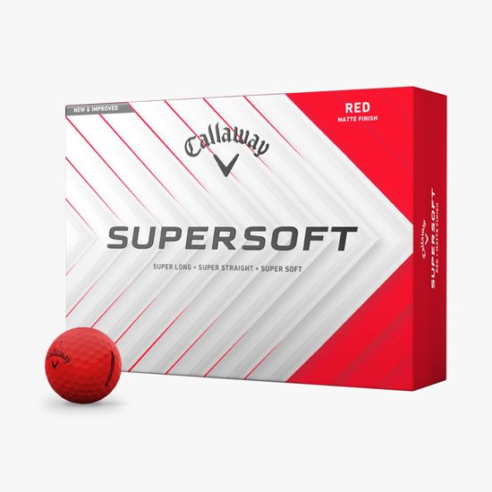 Callaway SuperSoft 2025 Golfballen - Rood - 12 Stuks van Callaway