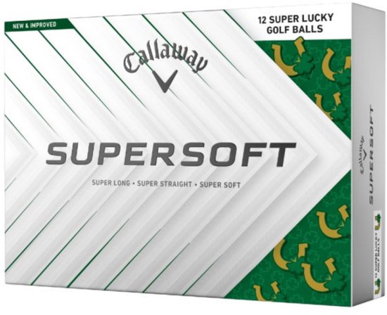 Callaway SuperSoft 2025 Lucky Golfballen - Wit - 12 Stuks van Merkloos